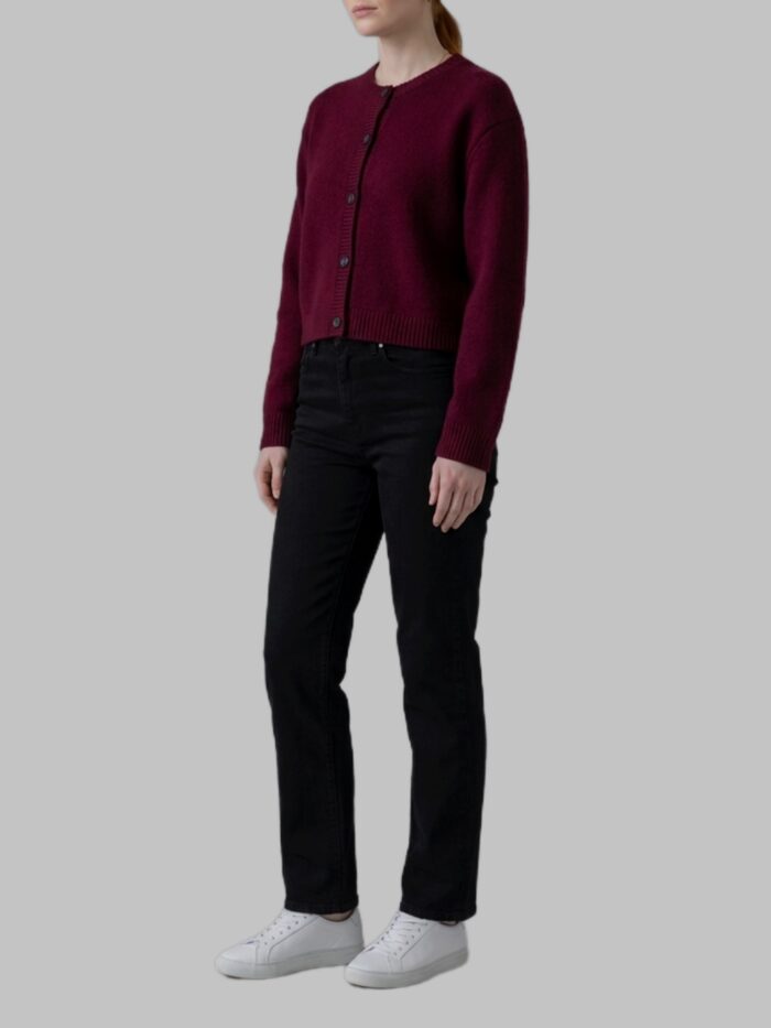 Lisa Yang Deep Plum Emmylou cardigan jacket