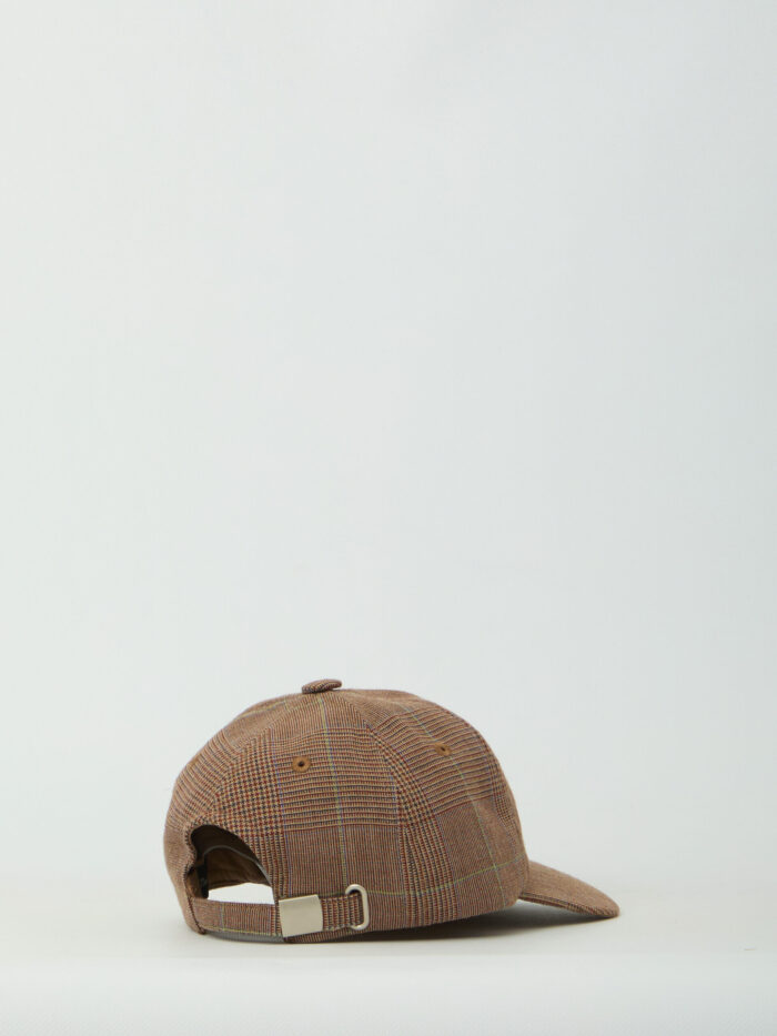 The Frankie Shop Brown glen plaid Frankie baseball cap