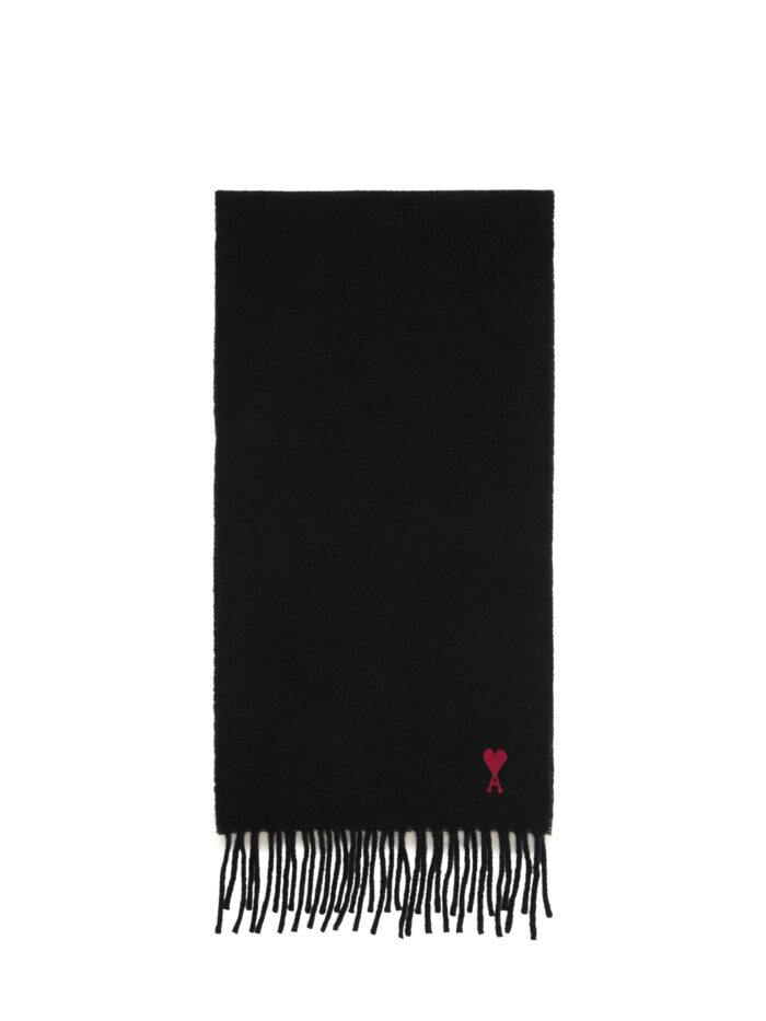 ami paris black wool ami de coeur scarf Ami Paris Black wool Ami de Coeur scarf