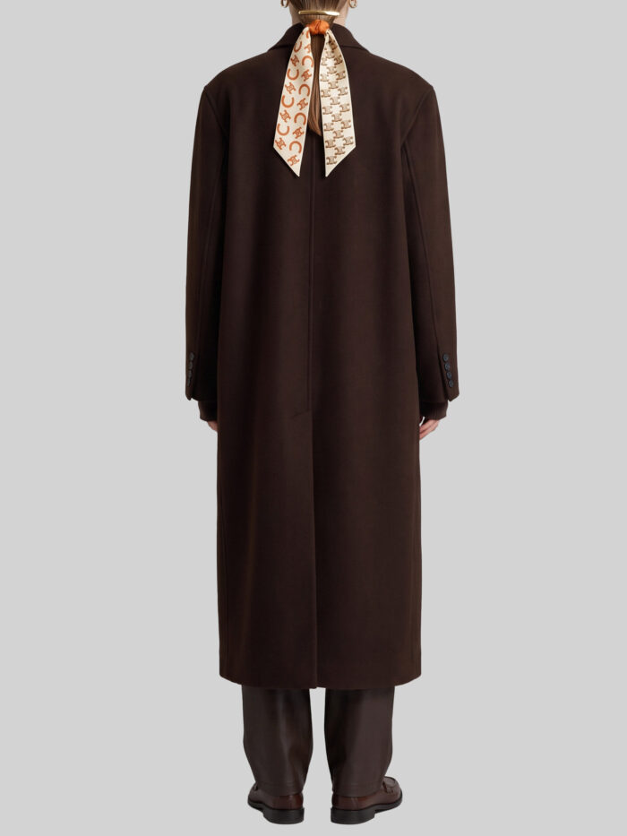 The Frankie Shop Dark brown Gala double-breasted coat