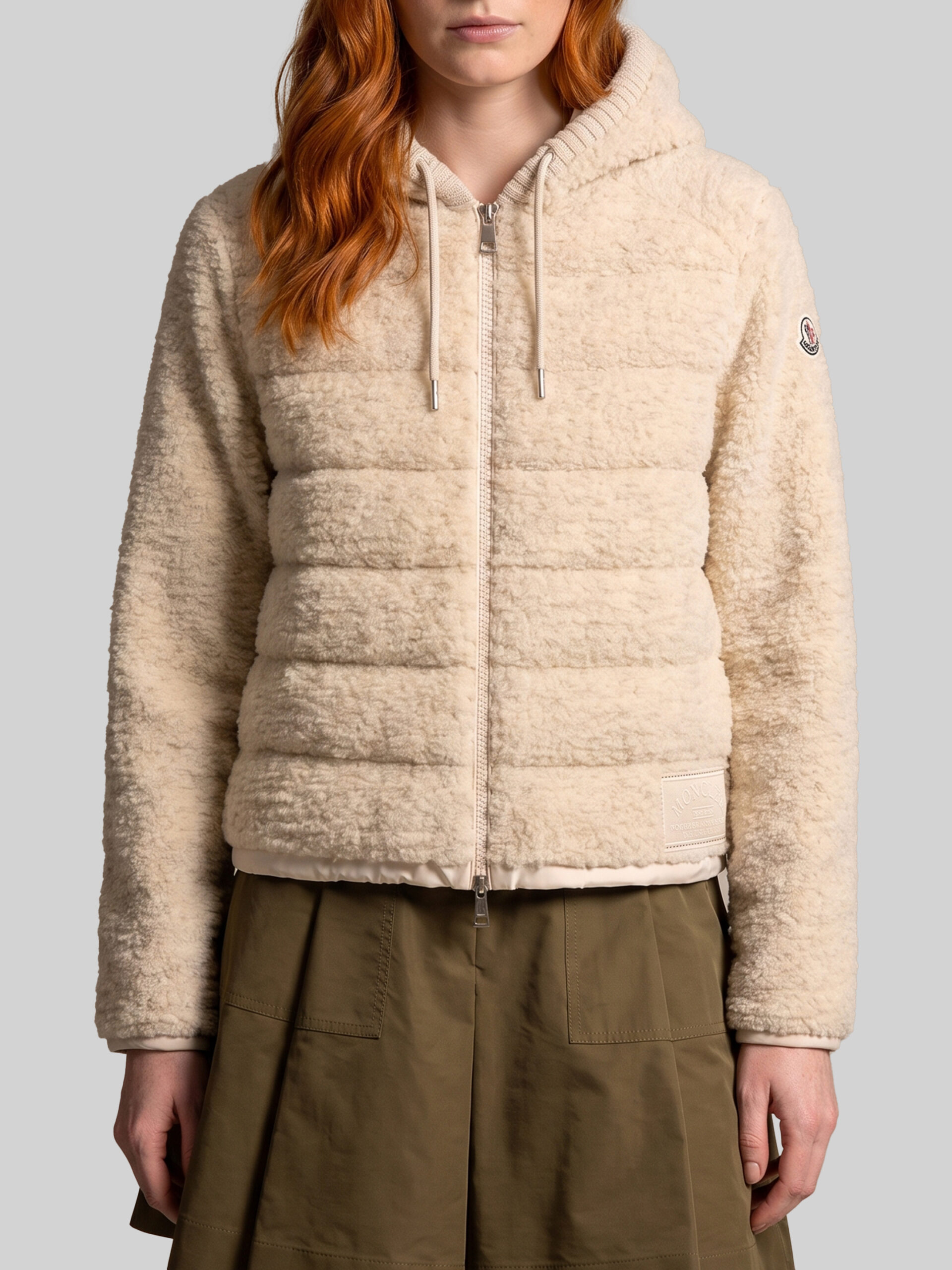 Moncler Quilted teddy-effect sweatshirt