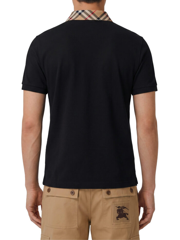 Burberry Check-collar cotton polo shirt