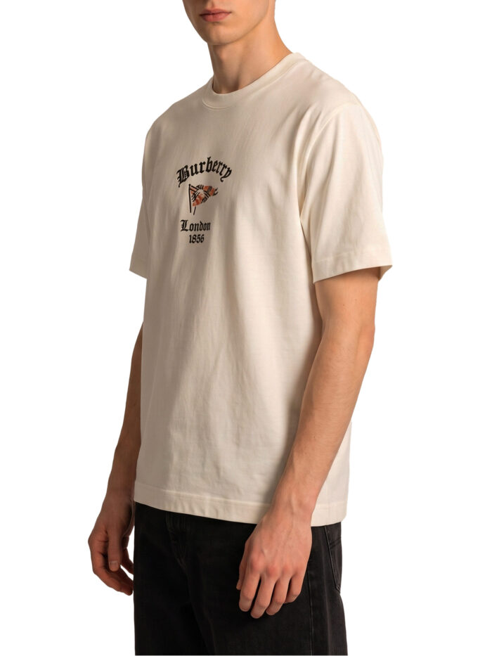 Burberry Cotton T-shirt with Check flag