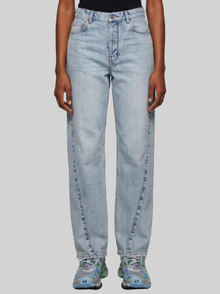 Balenciaga Light blue faded jeans with twisted seams