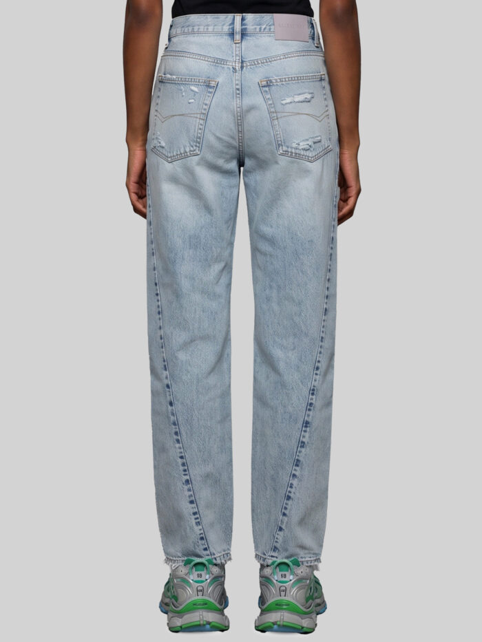 Balenciaga Light blue faded jeans with twisted seams