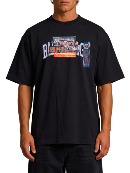 Balenciaga Medium fit Bumper Stickers T-shirt