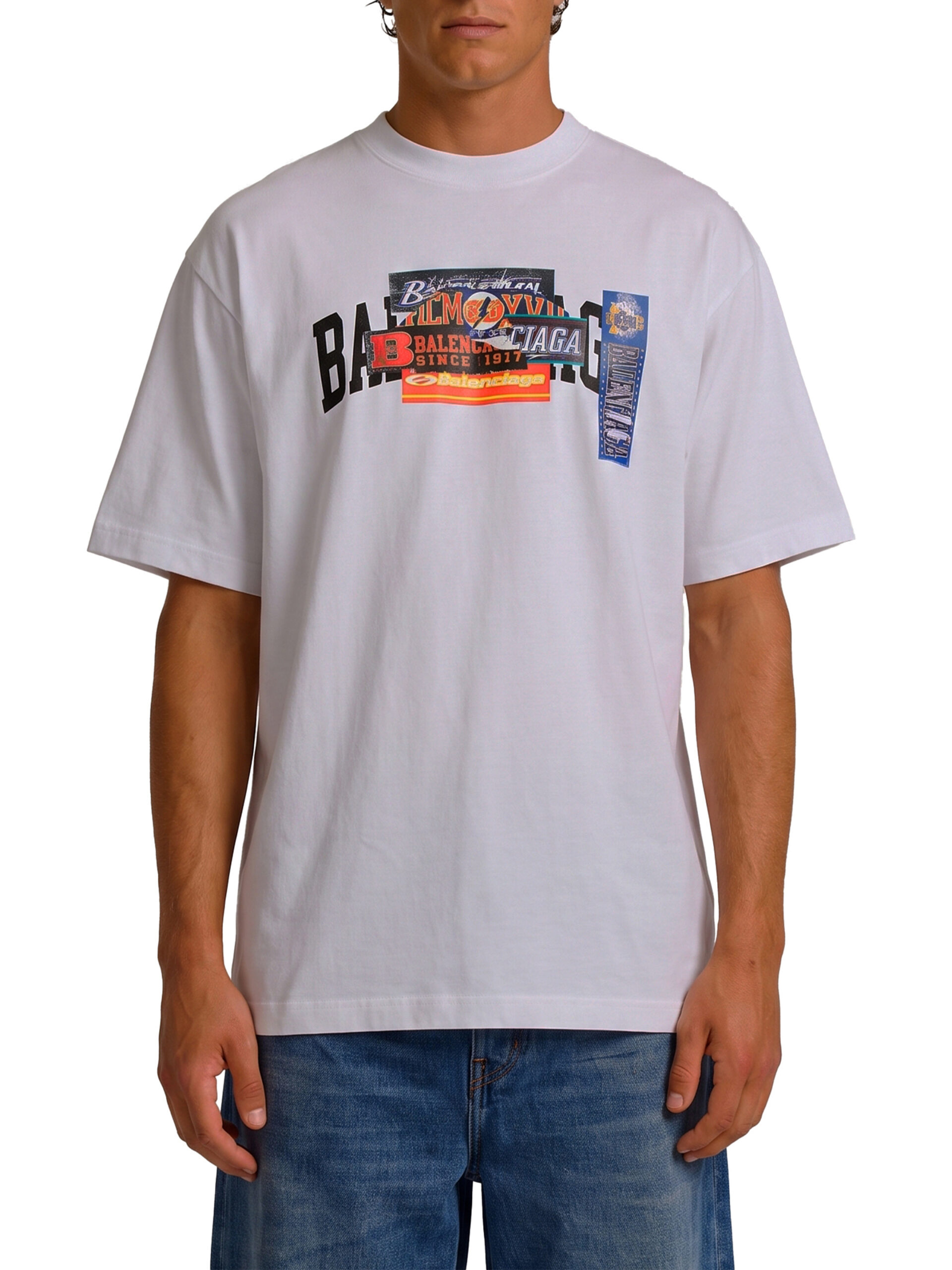 Balenciaga Medium fit Bumper Stickers T-shirt