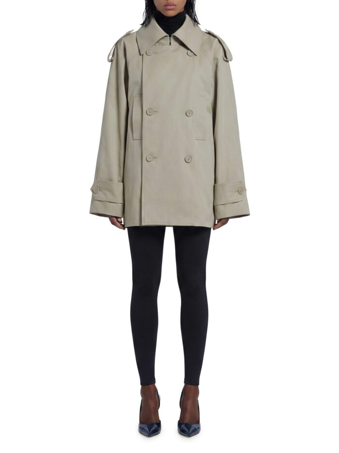 Balenciaga Light beige double-breasted trench coat