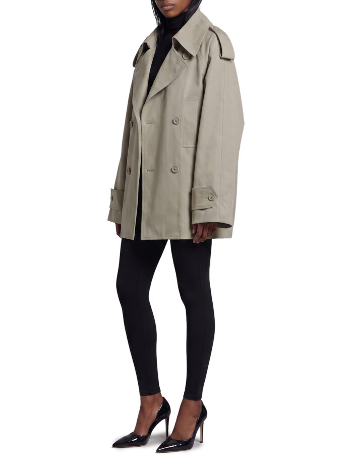 Balenciaga Light beige double-breasted trench coat