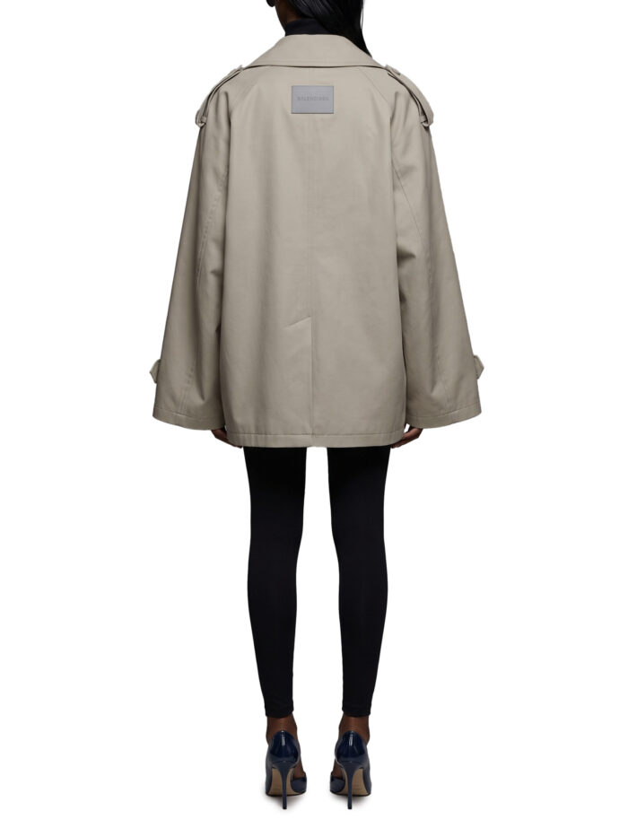Balenciaga Light beige double-breasted trench coat