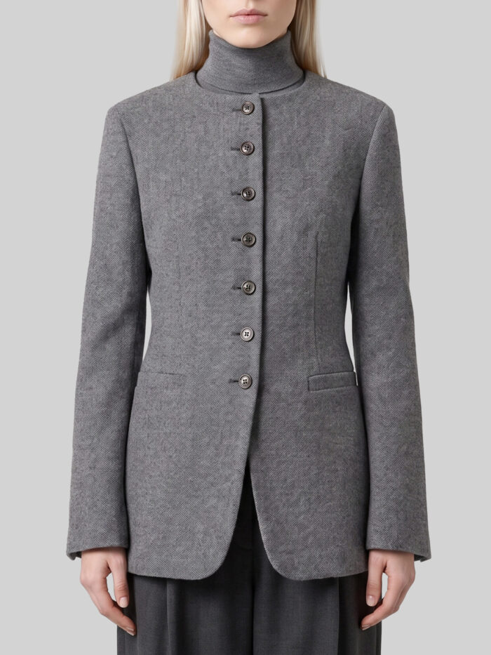 Max Mara Dark grey crew neck Falla jacket