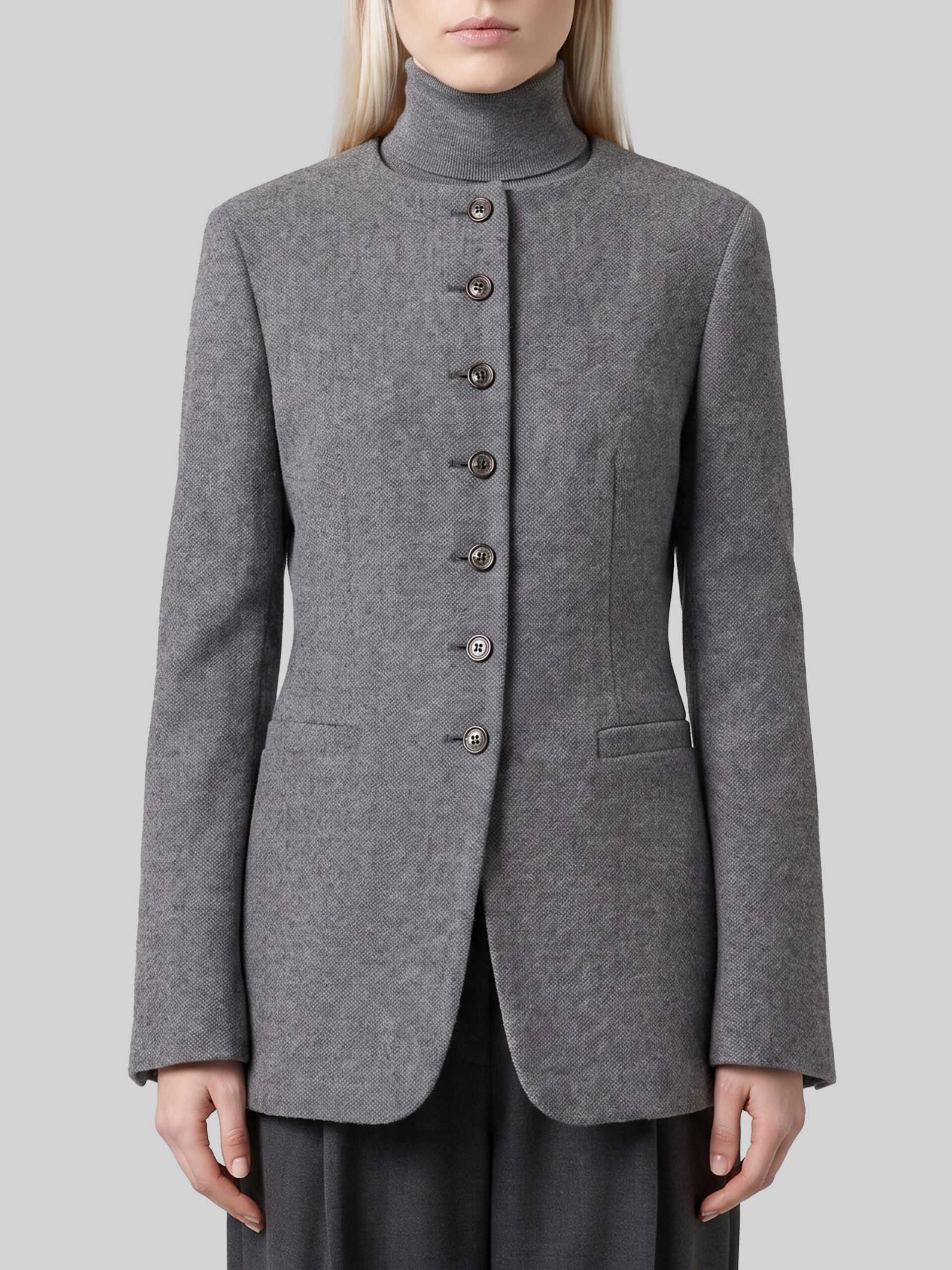 Max Mara Dark grey crew neck Falla jacket