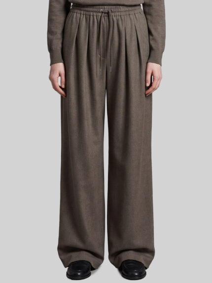 The Frankie Shop Beige melange Finn wool elastic pants