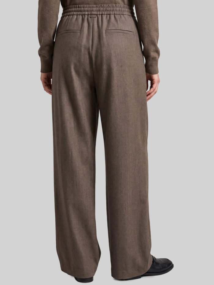 The Frankie Shop Beige melange Finn wool elastic pants