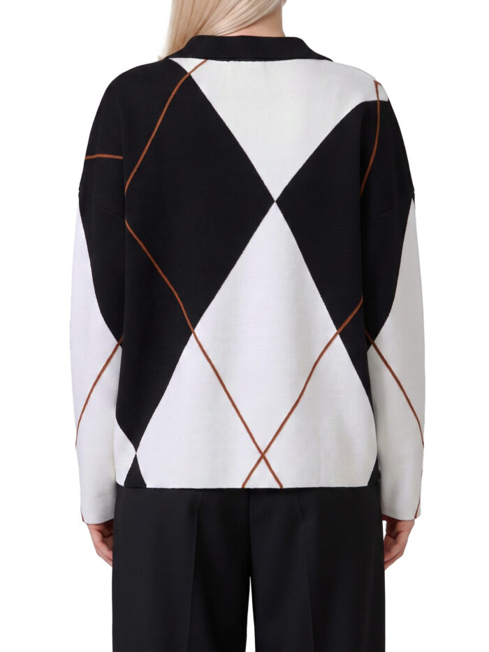 Max Mara Sala soft sweater in Argyle wool yarn