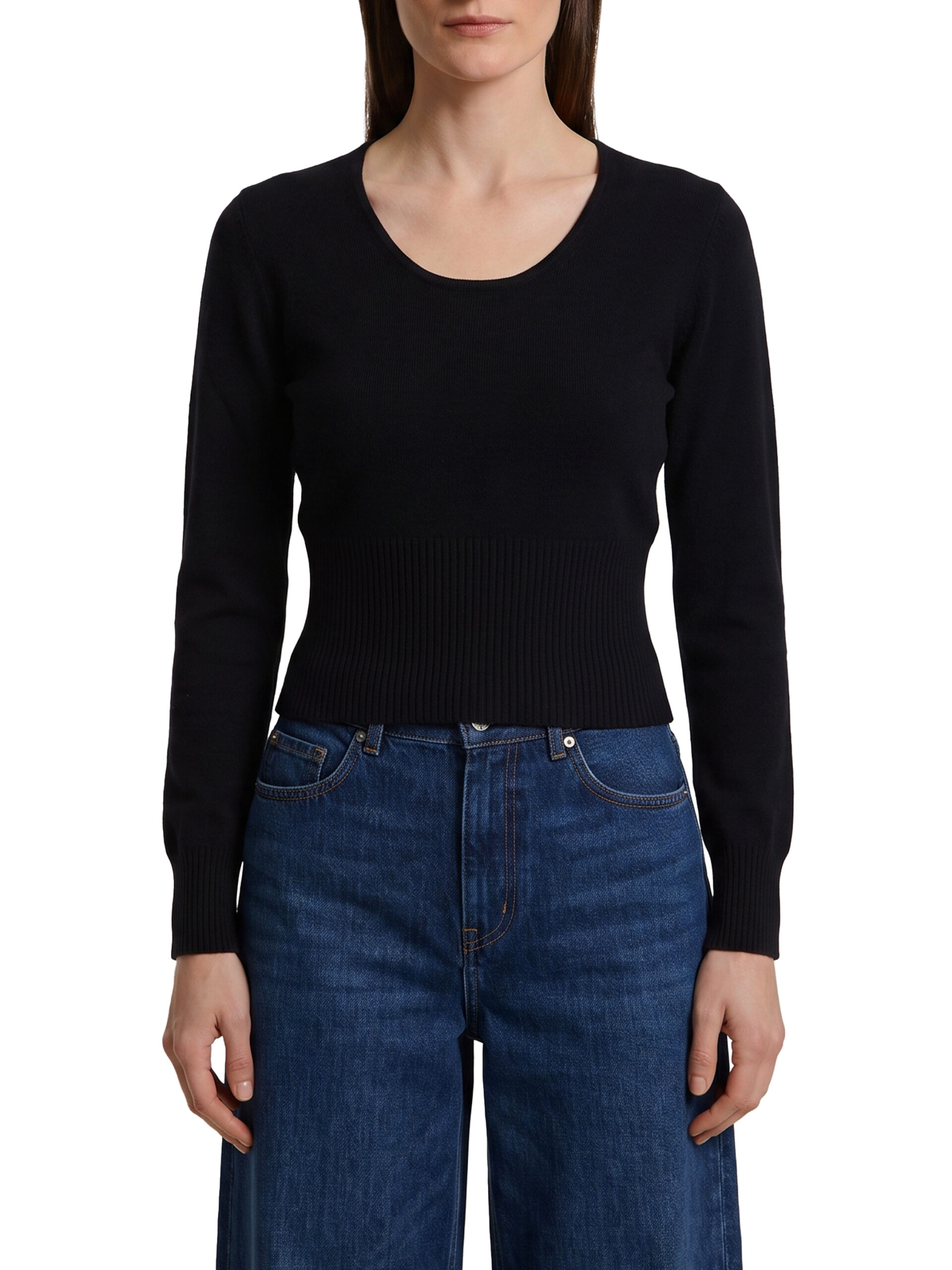 Max Mara Black crewneck Vetta top