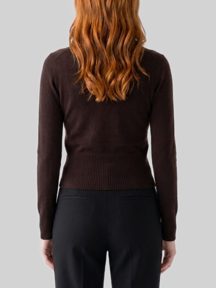 Max Mara Dark brown crewneck Vetta top