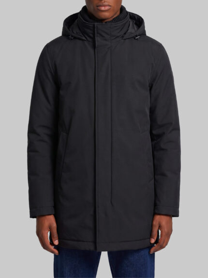 Herno Black knit-collar jacket