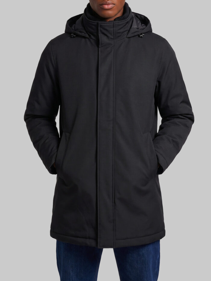 Herno Black knit-collar jacket