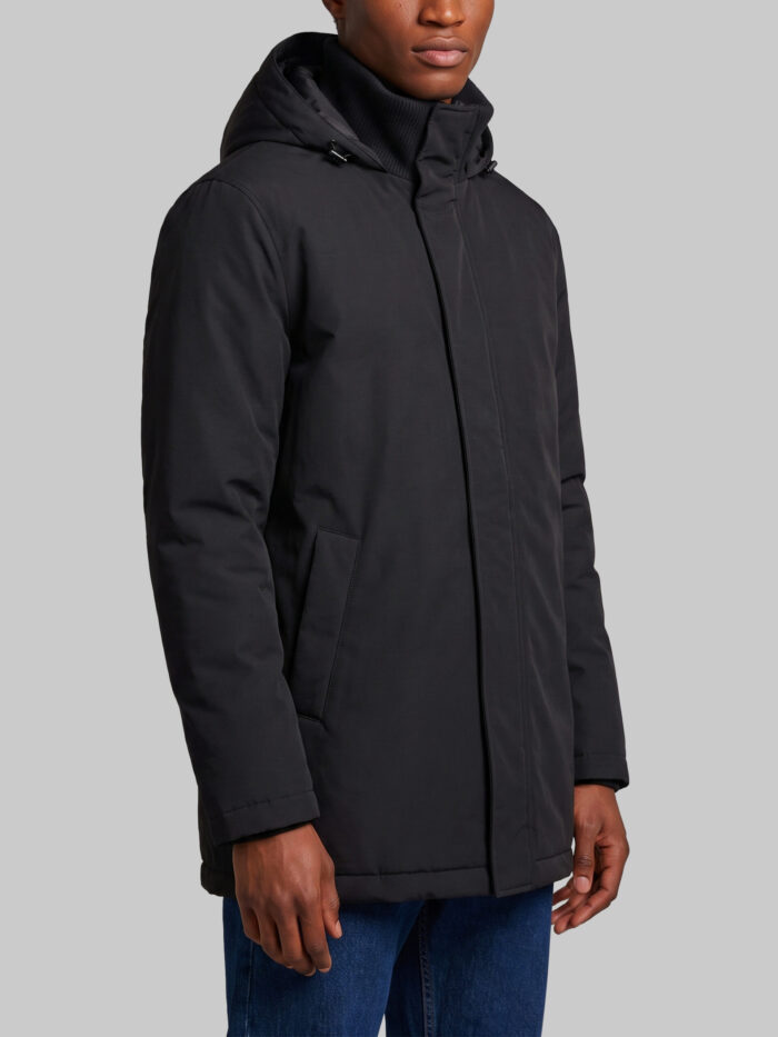Herno Black knit-collar jacket