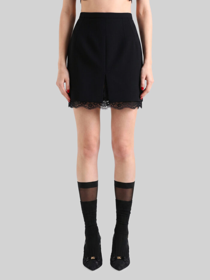 Dolce&gabbana Mini skirt in wool double crêpe