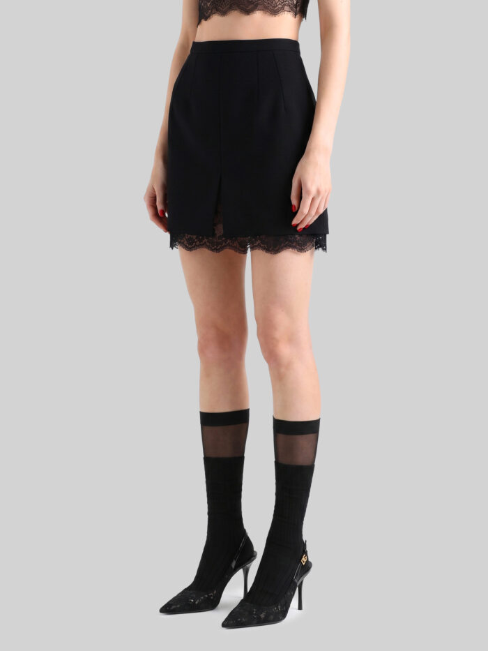 Dolce&gabbana Mini skirt in wool double crêpe