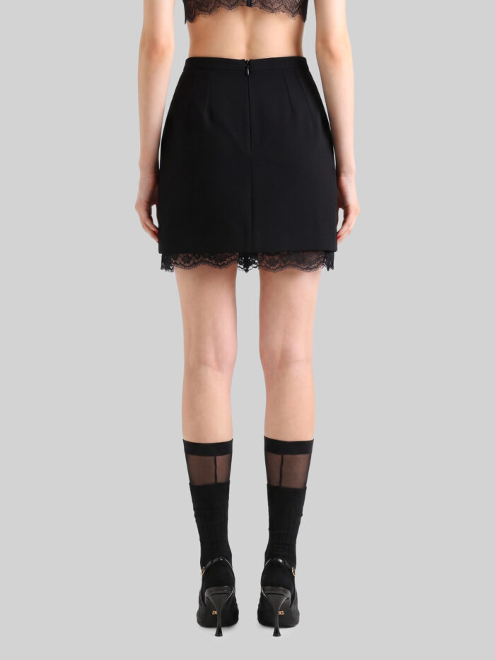 Dolce&gabbana Mini skirt in wool double crêpe