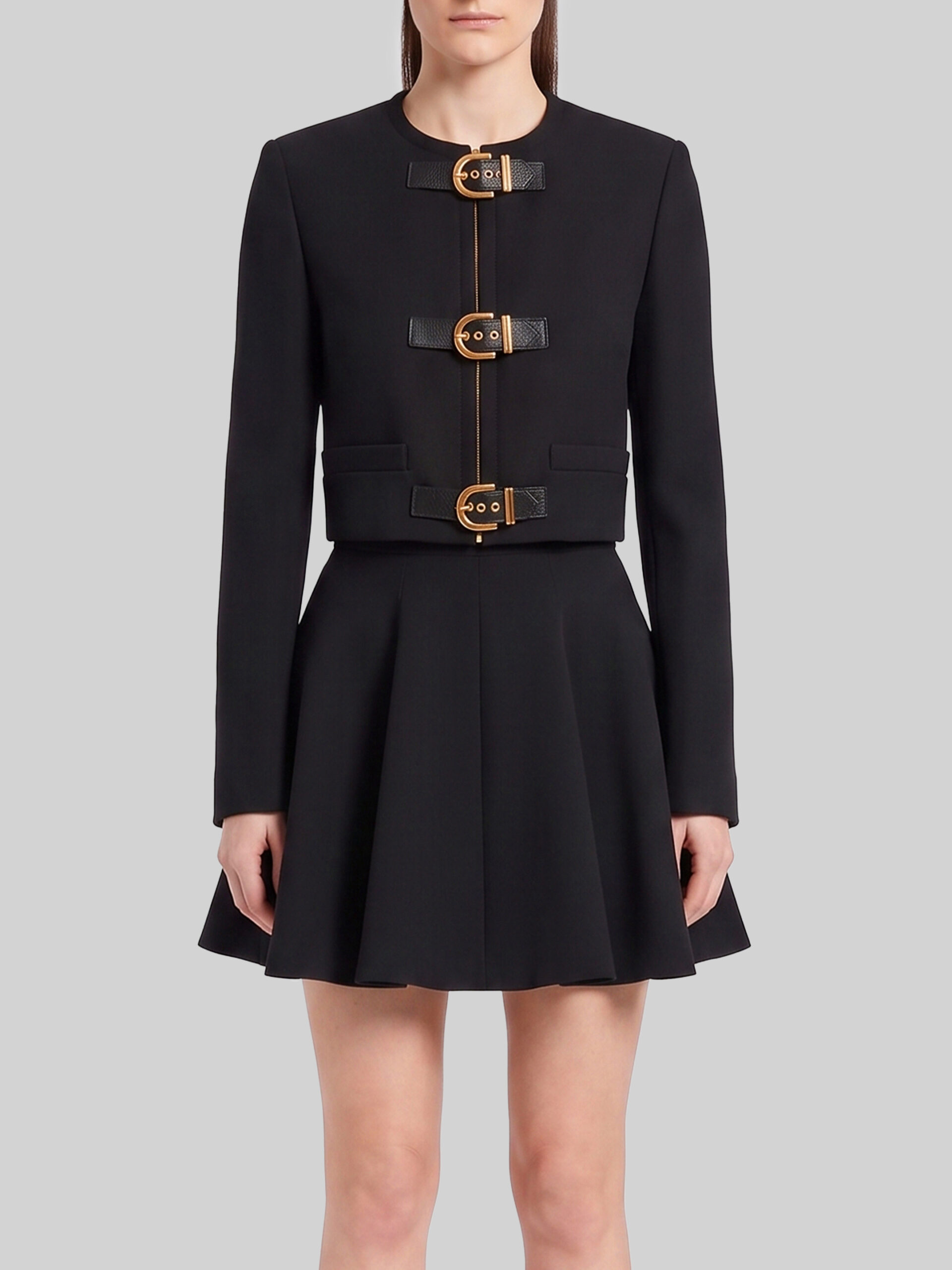 Versace Crop natté wool jacket