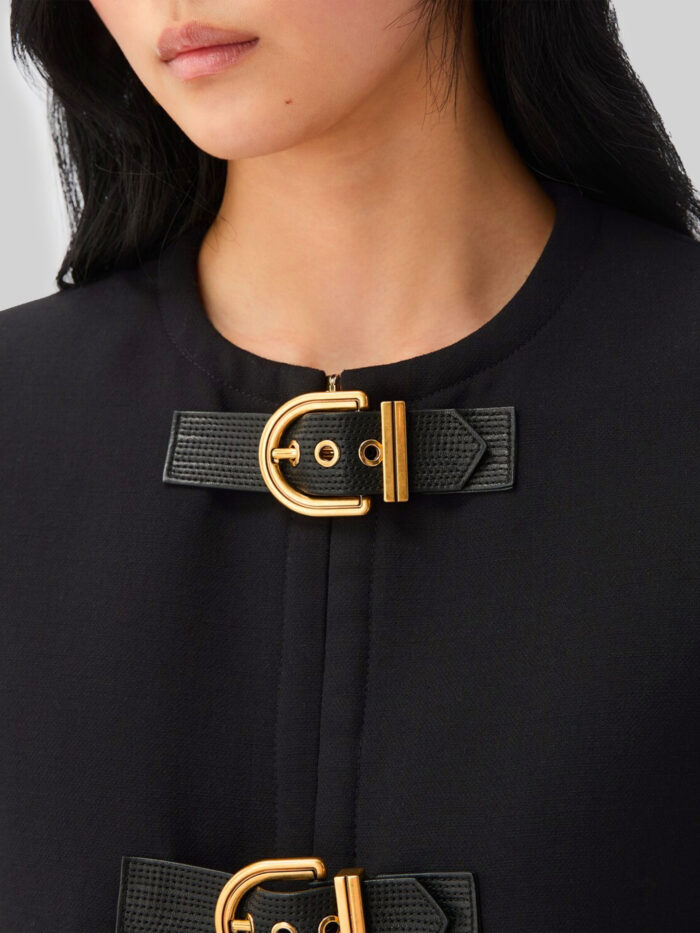 Versace Crop natté wool jacket