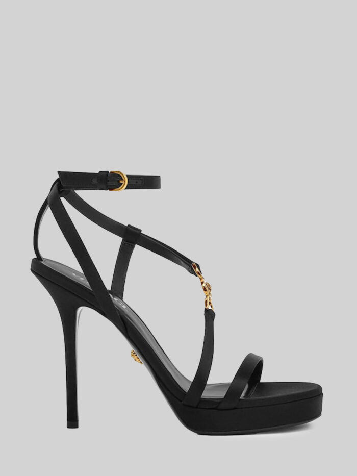 versace decorated satin medusa '95 sandals Versace Decorated satin Medusa '95 sandals