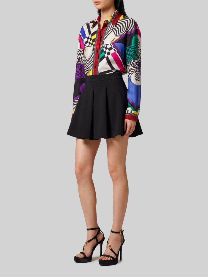 Versace Printed silk twill shirt