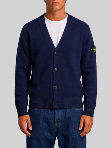 Stone Island Navy alpaca cardigan