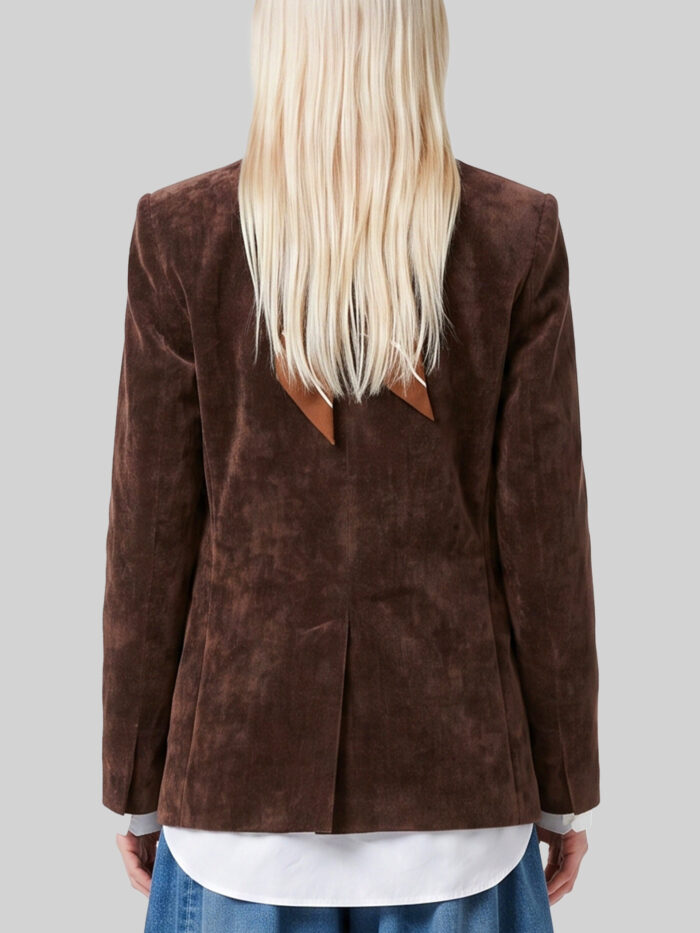 Sutton New York Double-breasted délavé velvet jacket