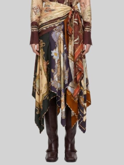 Zimmermann Draped midi skirt with Valiant scarf