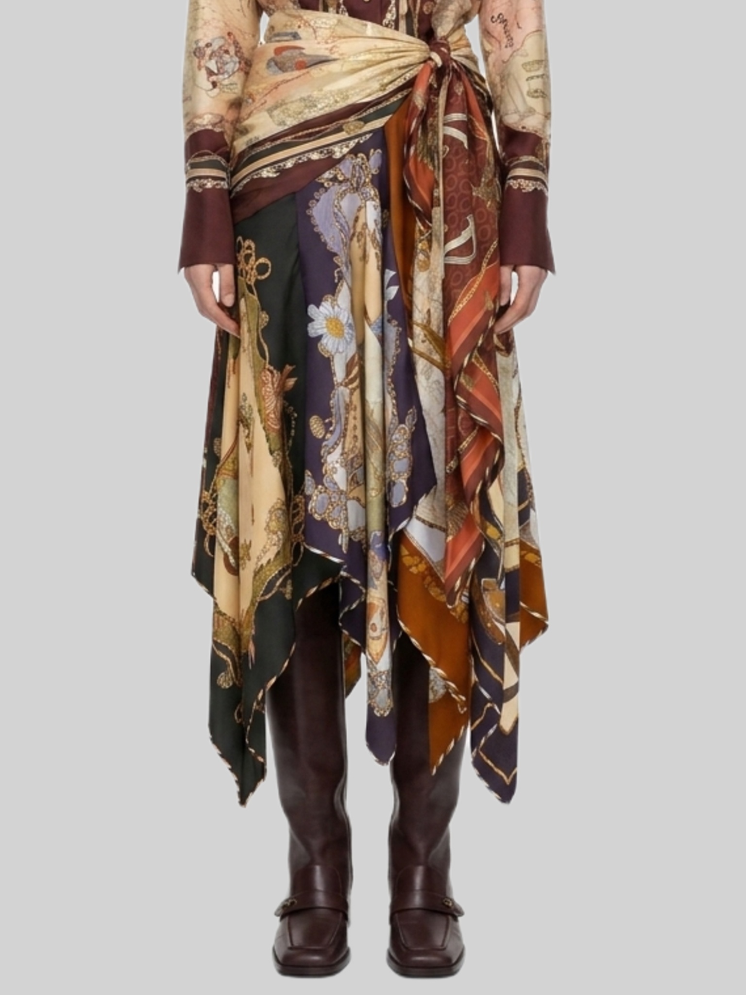 Zimmermann Draped midi skirt with Valiant scarf