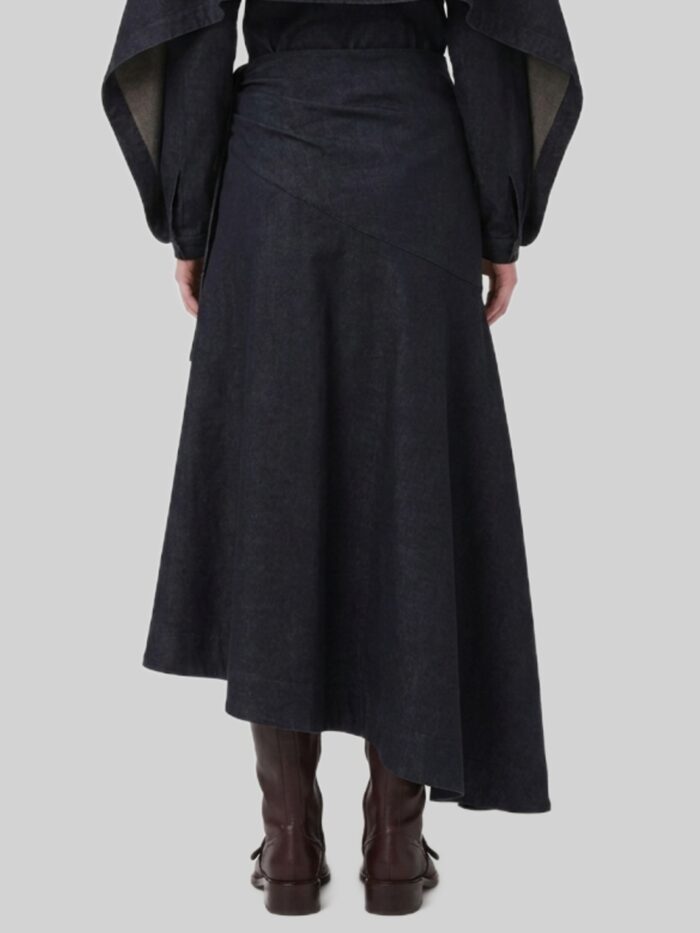 Zimmermann Maxi denim skirt with draping