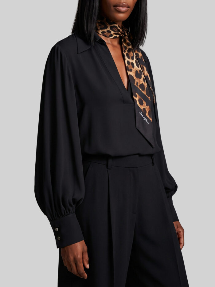 Sutton New York Black double georgette blouse