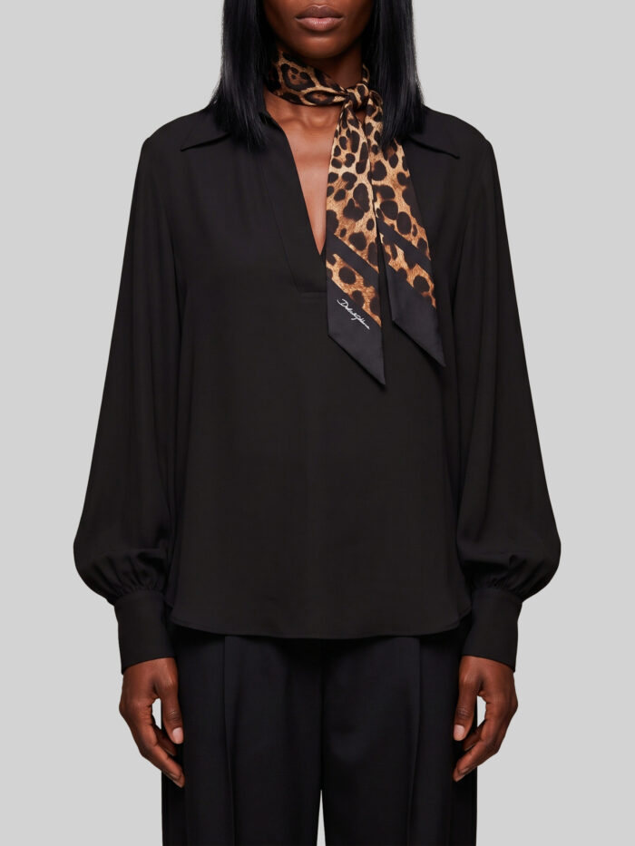 Sutton New York Black double georgette blouse