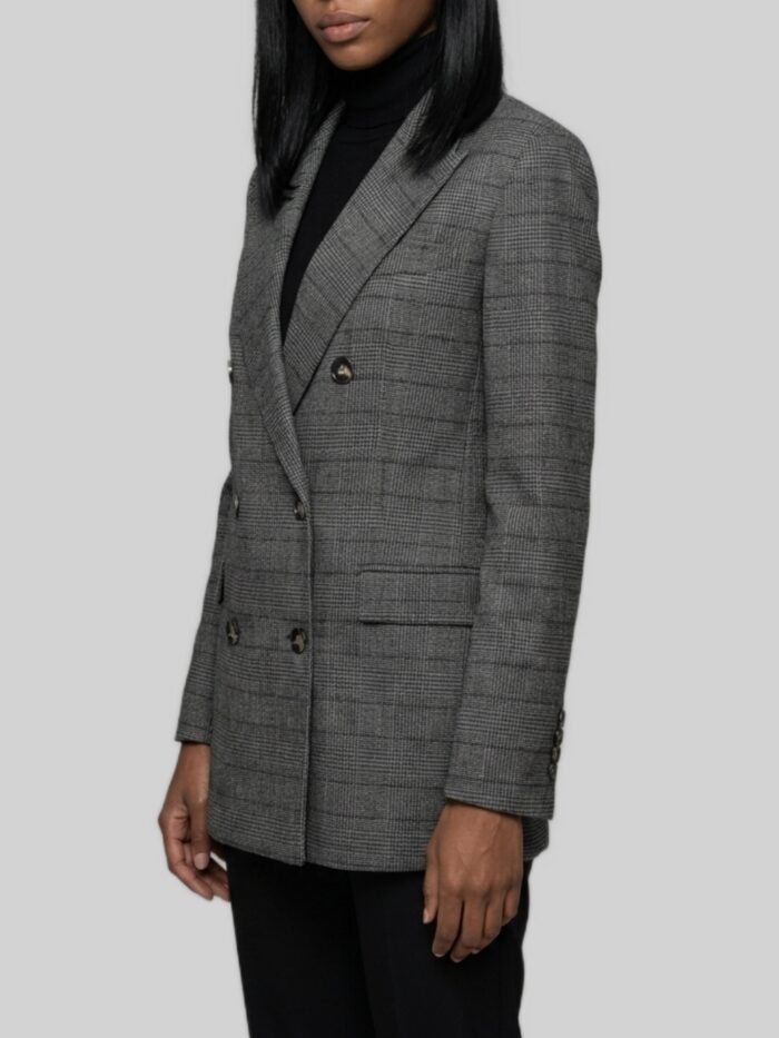 Sutton New York Double-breasted Prince of Wales check jacket