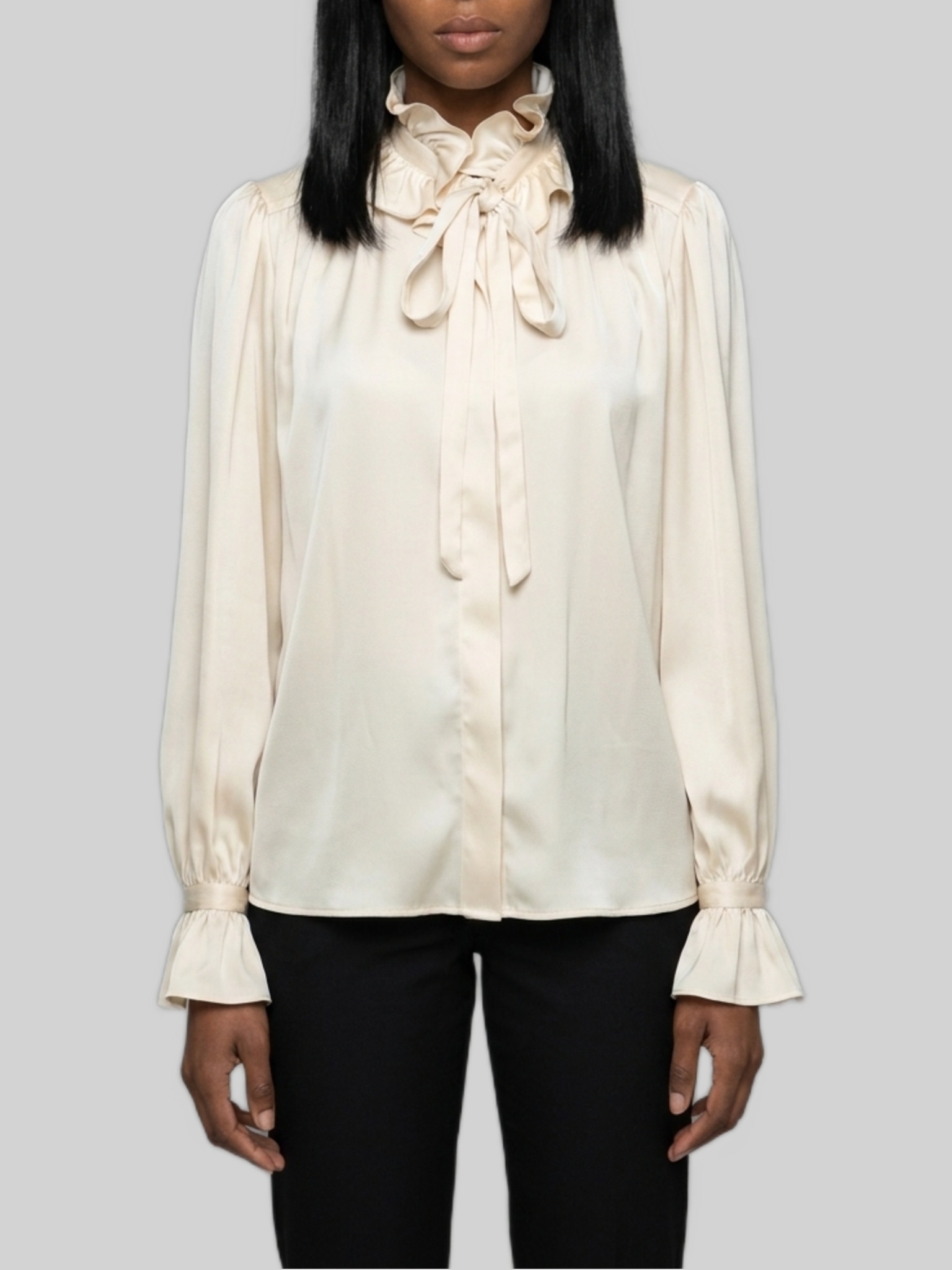 Sutton New York Champagne ruffled shirt