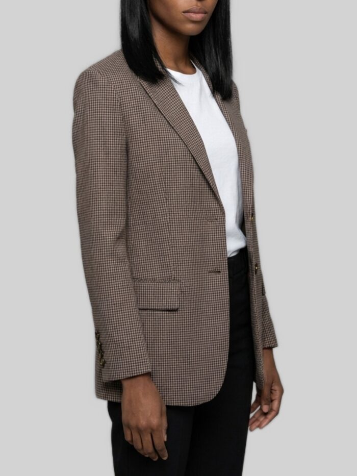 Sutton New York Single-breasted micro-check jacket
