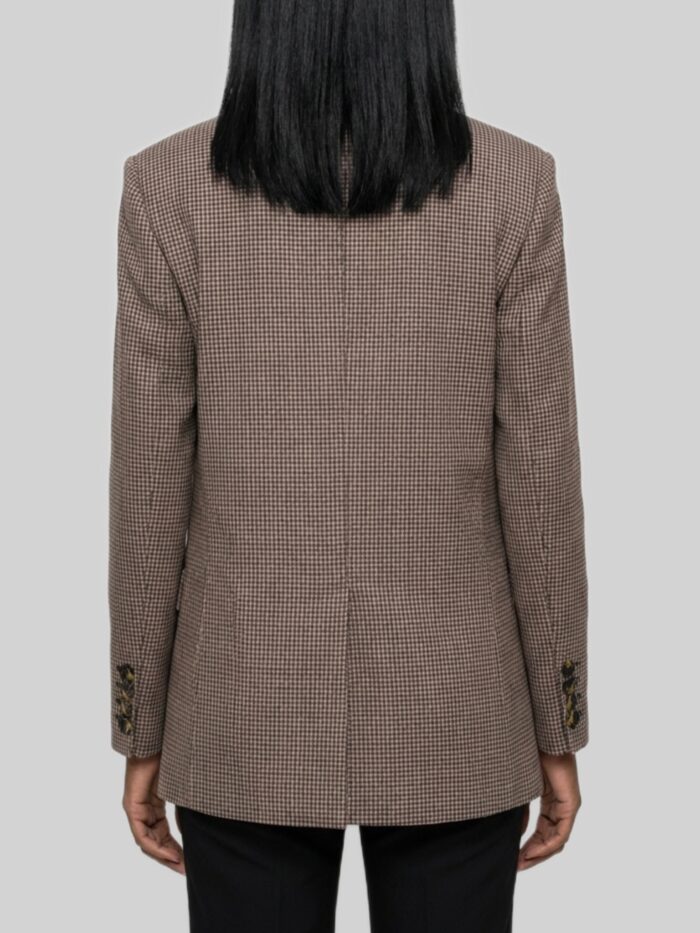 Sutton New York Single-breasted micro-check jacket