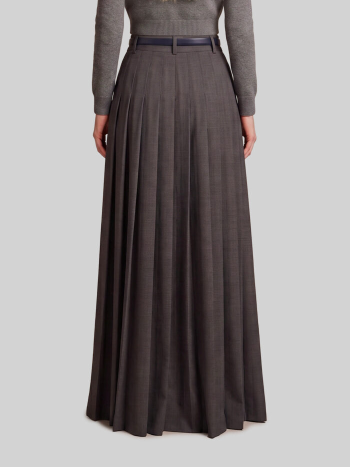 Sutton New York Anthracite maxi pleated skirt