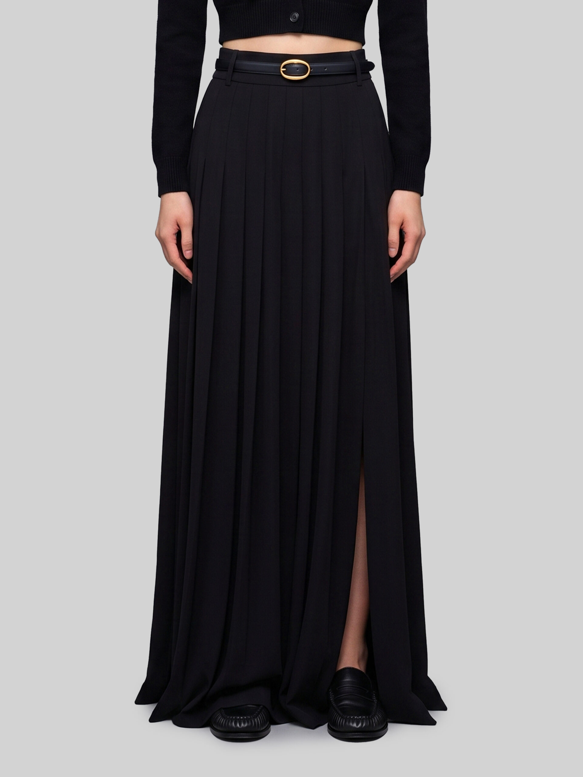 Sutton New York Black maxi pleated skirt
