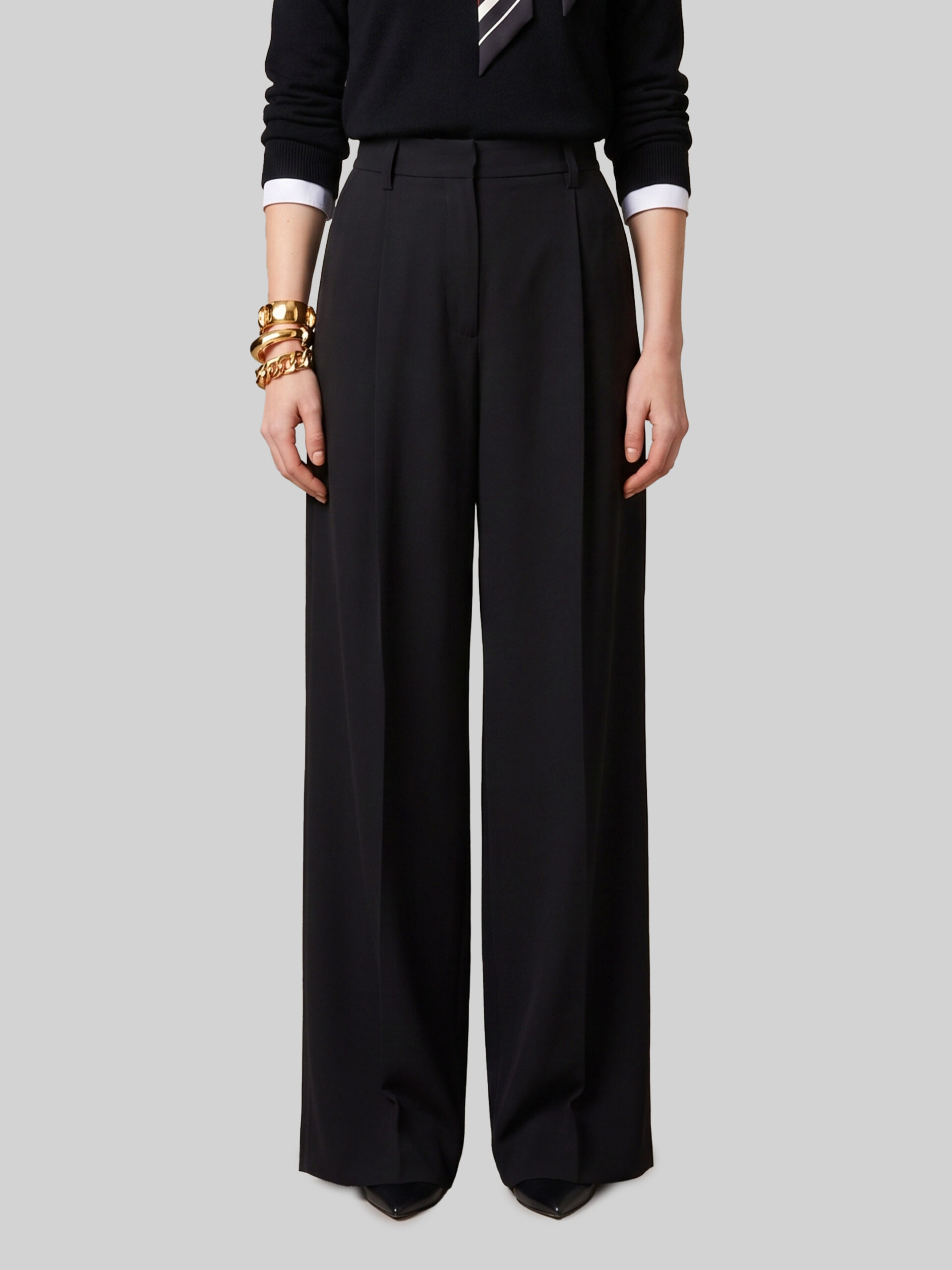 Sutton New York Light stretch canvas pants in black