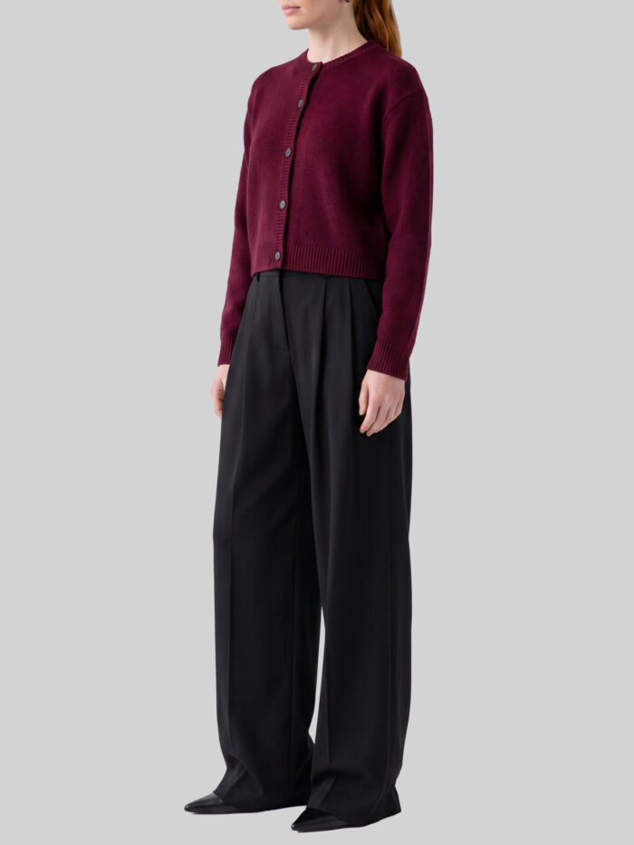 Sutton New York Wide-leg stretch canvas trousers