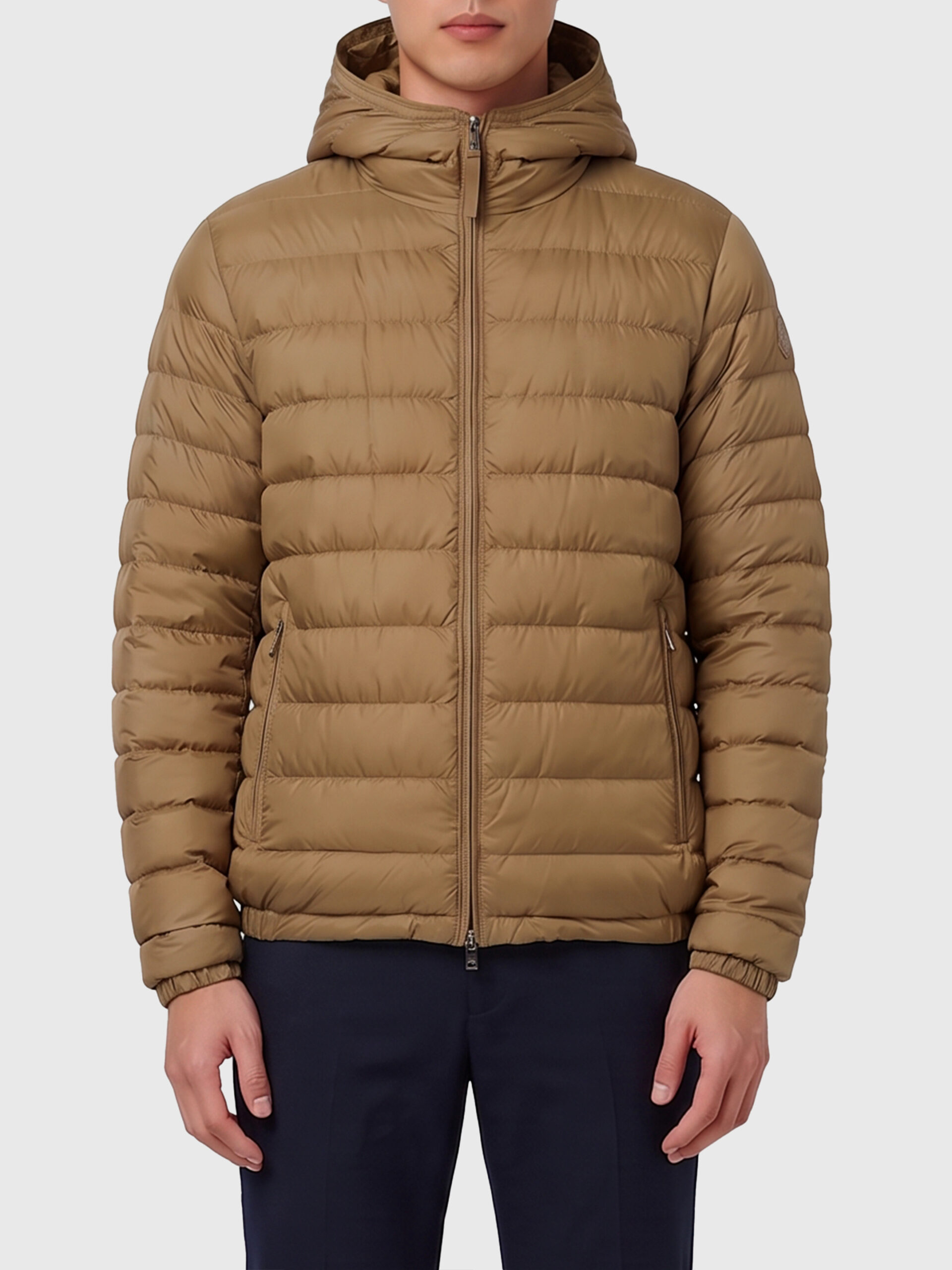Moncler Solienn short hooded down jacket