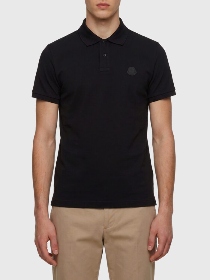 moncler cotton piqué polo shirt with logo Moncler Cotton piqué polo shirt with logo