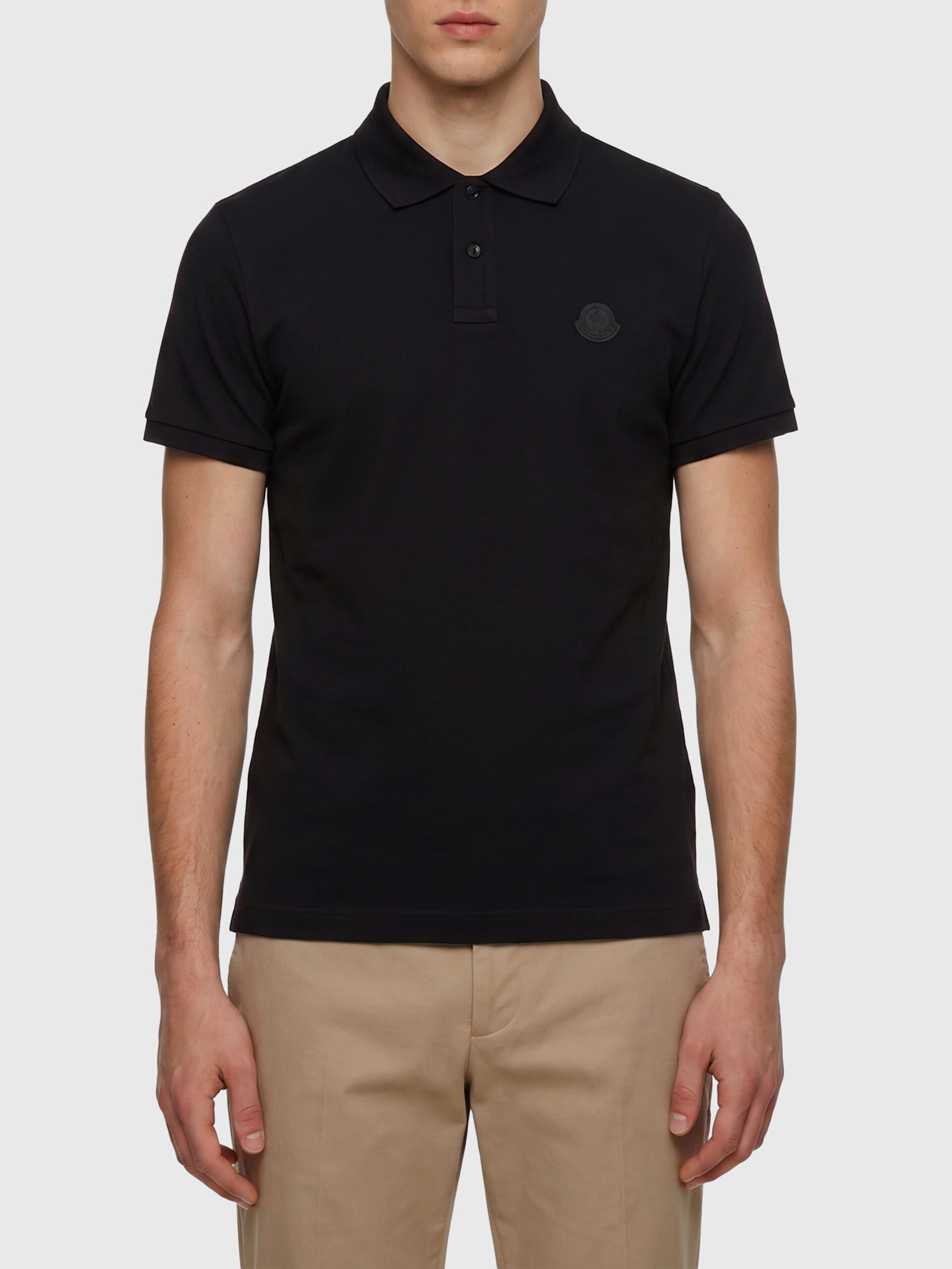 Moncler Cotton piqué polo shirt with logo
