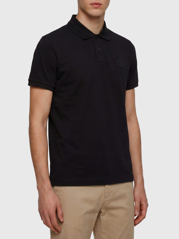 Moncler Cotton piqué polo shirt with logo